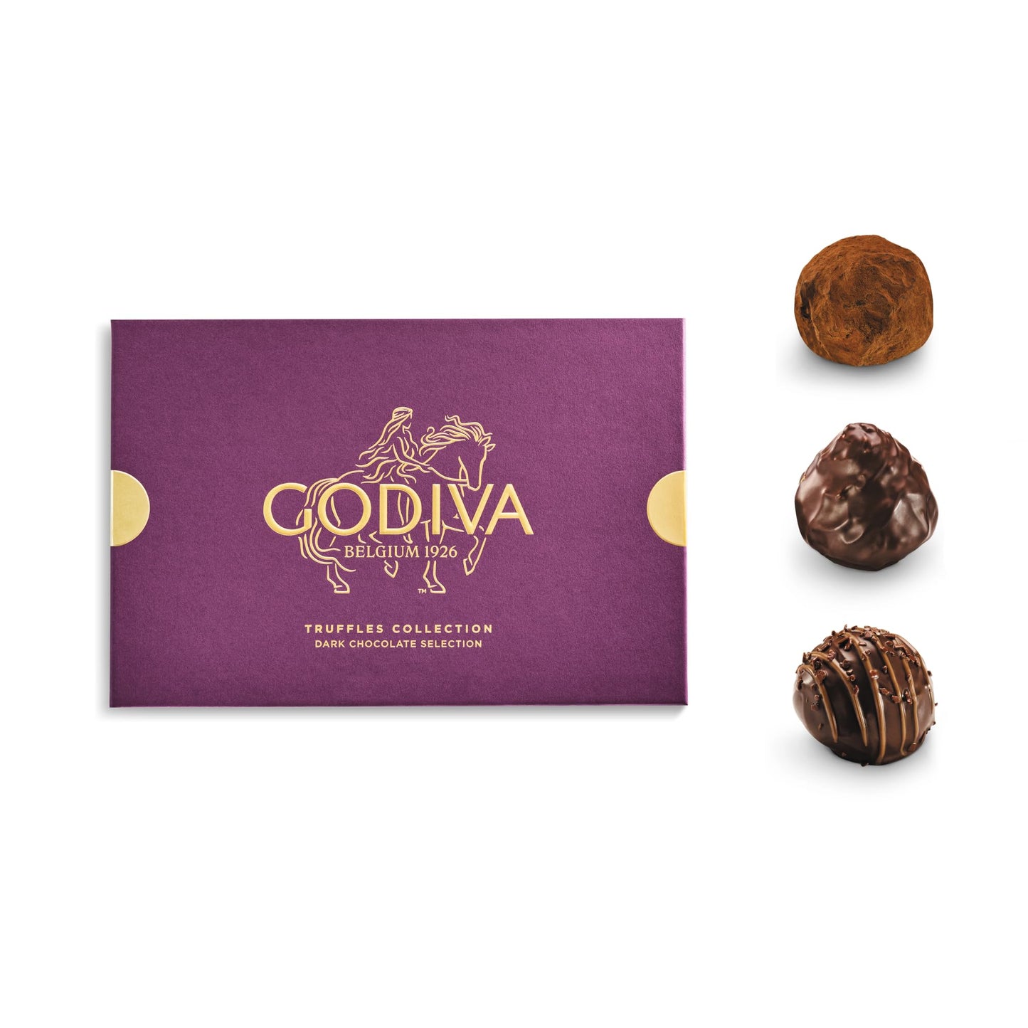 Godiva Dark Chocolate Truffle Gift Box, Belgian Dark Chocolates with Ganache Center, Gourmet Gift for Birthdays, Holidays, Kosher, 15 Pc