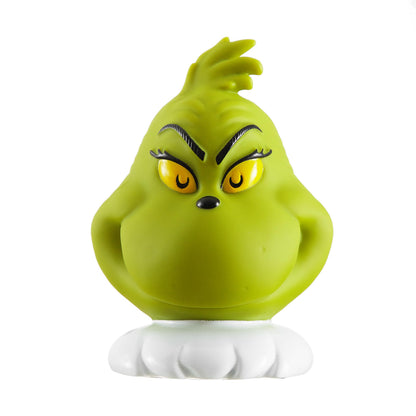 Grinch Dr.Seuss Squishy Night Light 6" Soft LED Mood Lamp for Christmas Decor, Kids Bedrooms, Collectors & Gift Giving