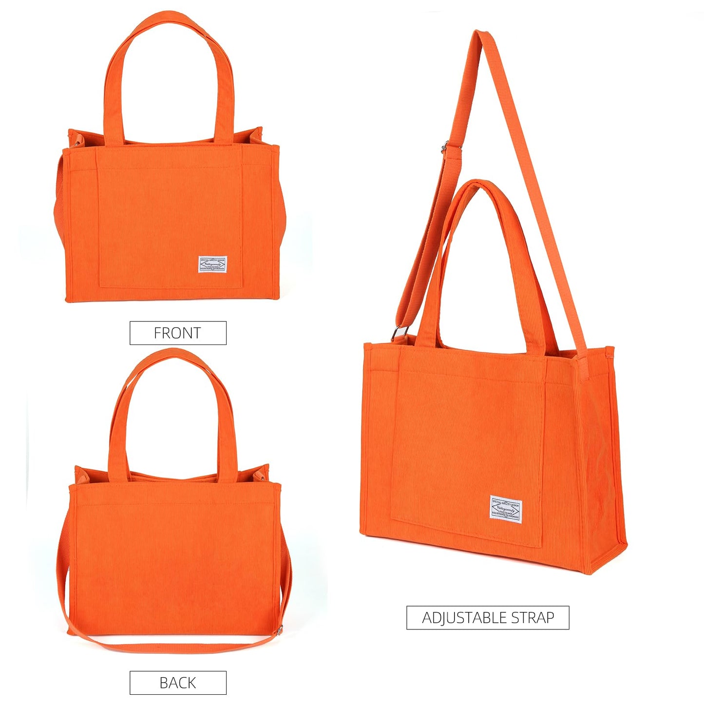 Valleycomfy Corduroy Tote Bag for Women Travel Crossbody Bag Purse Women Shoulder Bags Work Handbags Everyday Hobo Bag