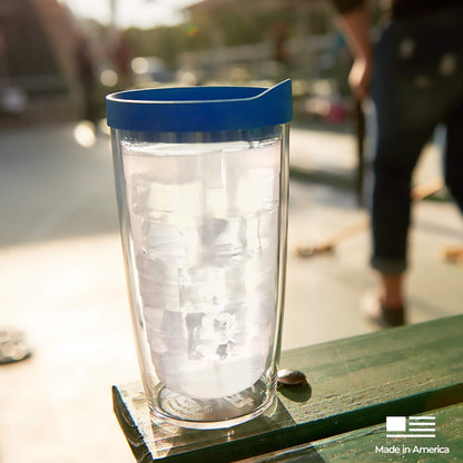 Tervis Mahjong Game Made in USA Double Walled Insulated Tumbler Travel Cup Keeps Drinks Cold & Hot, 16oz, Clear