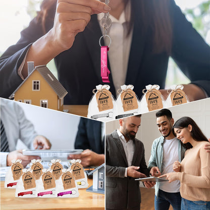 Tondiamo 20 Sets Estate Agent Gifts for Clients Bulk Home Sweet Bottle Opener Keychains Thank You Cards and Organza Bags Real Estate Agent Supplies Closing Gifts for Home Buyers