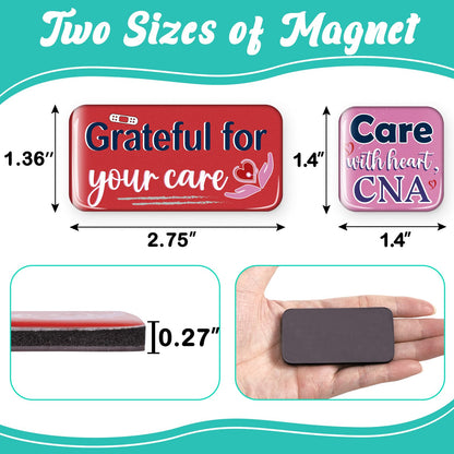 24PCS CNA Week Gifts Bulk 2026 - Refrigerator Magnets, Nursing Day Nurse Assistant Appreciation Gift Decorations for Women Men