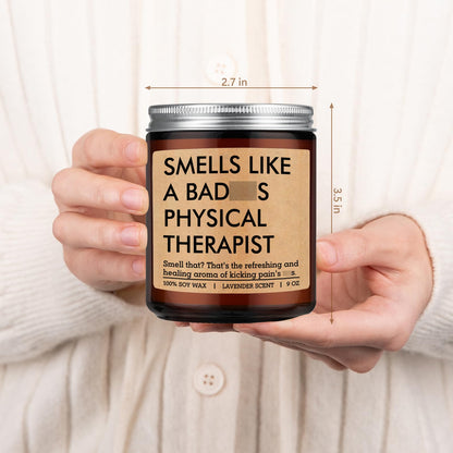 LEADO Candle, Physical Therapist Gifts - PT Month, Physical Therapy Gifts for Women, Men - Cool Fathers Day, Thank You, Appreciation, Graduation Present for PTs Therapists, PT School Graduate, Student