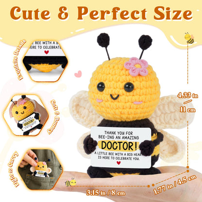 Doctors Day Gifts for Women, Doctor Appreciation Gifts, Medical Assistant, Physician Assistant, Graduation Gift for Medical School Student, Med Student - Home Collectible Decor Crochet Bee
