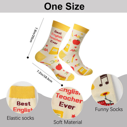 Teacher Appreciation Gifts,Teacher Gifts Socks for Christmas Valentines Back to School Graduation End of Year