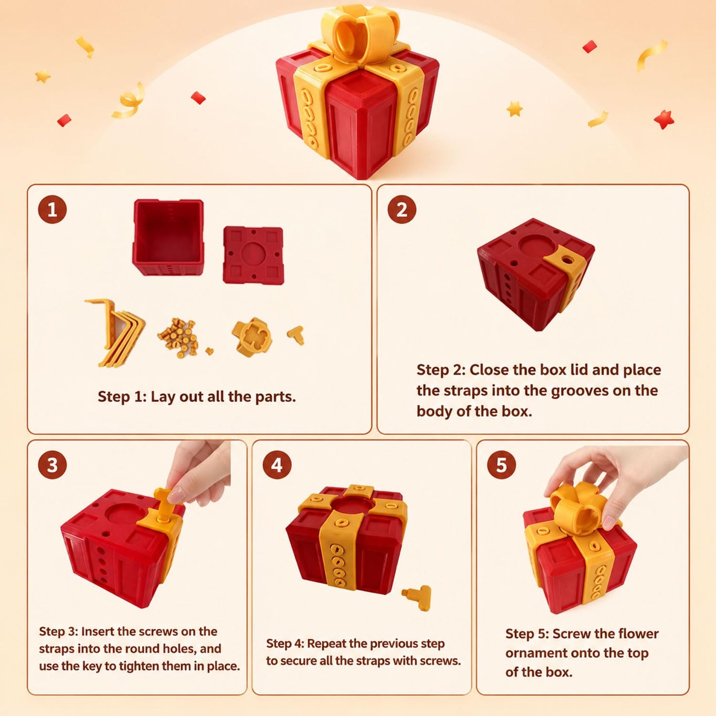 Annoying Gift Box with Screws, The Annoying Present Box, Prank Gift Box, Funny Gag Gifts for Adults, Money Boxes for Cash, Unique Card Holder, Birthday Surprise Present Boxes