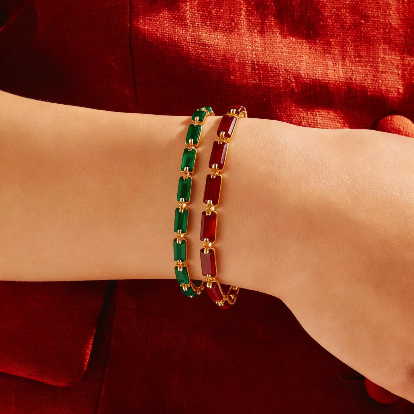 KissYan Tennis Bracelet for Women, 14K Gold Plated Cubic Zirconia Adjustable Slider Bracelets Trendy Jewelry Gift