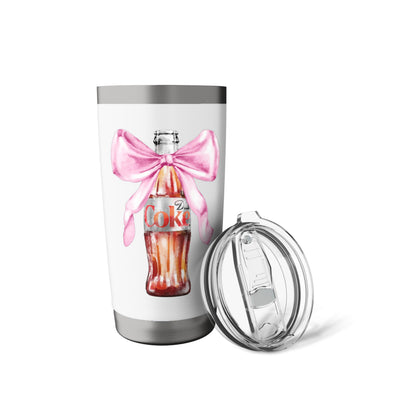 Coca-Cola Diet Coke With Cute Pink Ribbon Vintage Stainless Steel Insulated Tumbler
