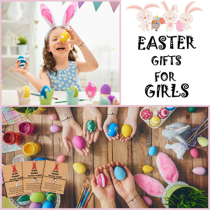 Easter Gifts for Girls, Easter Basket Stuffers Adjustable Bunny Gifts for Teens Adults Women (Style-A (2pcs))