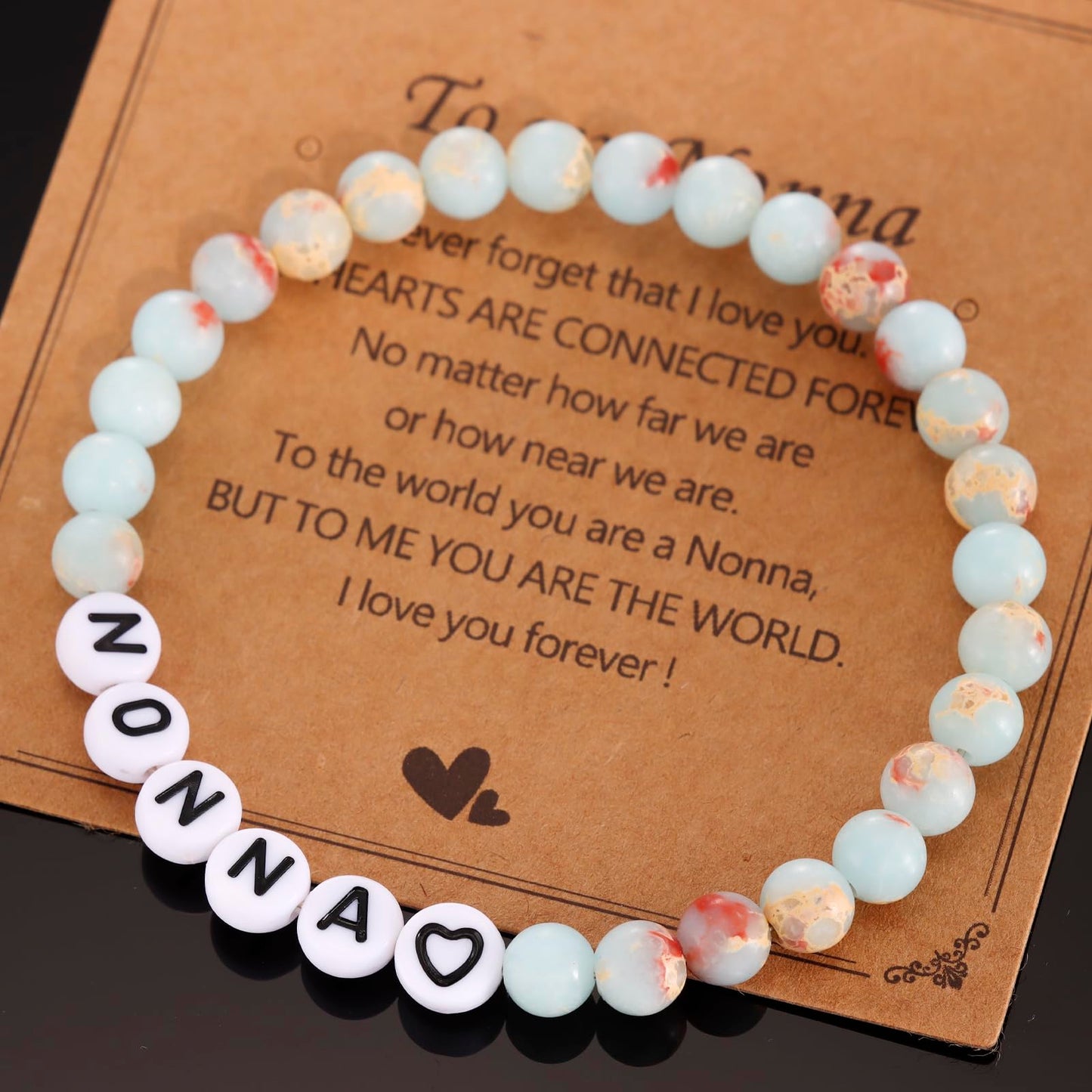 Kivosliviz Nonna Gifts for Birthday Women Grandma from Grandkids Nonnas Jewelry Best Nonna Bracelet