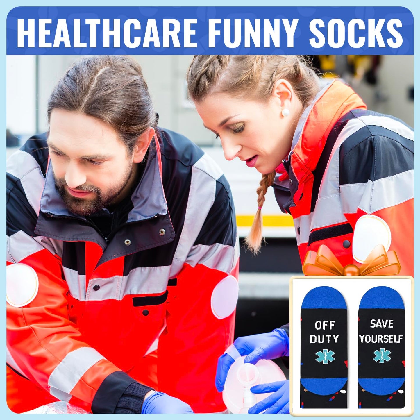 Gifts for Nurse Doctor EMT - Funny Nurse Doctor Paramedic Vet Tech Cancer Gift Socks