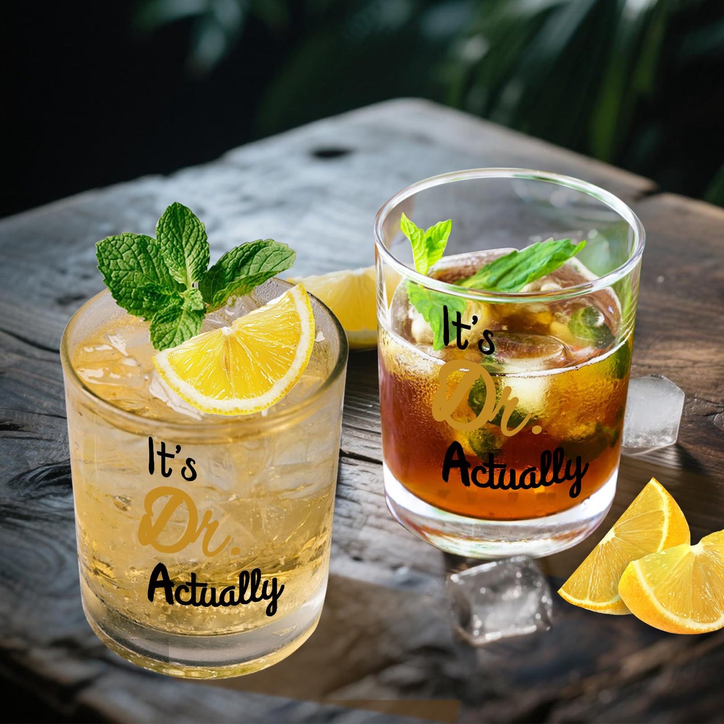 Doctor Gifts, It's Dr. Actually Whiskey Glass, Funny It's Dr Actually PHD Graduation Gift, Doctor Gifts for Men Doctors Dentist Physician MD PhD Medical, 10oz