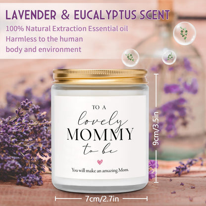 Mom to Be Mothers Day Gift, First Mothers Day Gifts for New Mom, Pregnancy Gifts for Expecting Moms - Lavender Scented Candle, Mommy to be Gift