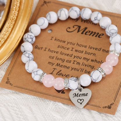 HUTIMY Meme Gift Grandma Women Birthday Best Mothers Day Funny Meme Bracelet
