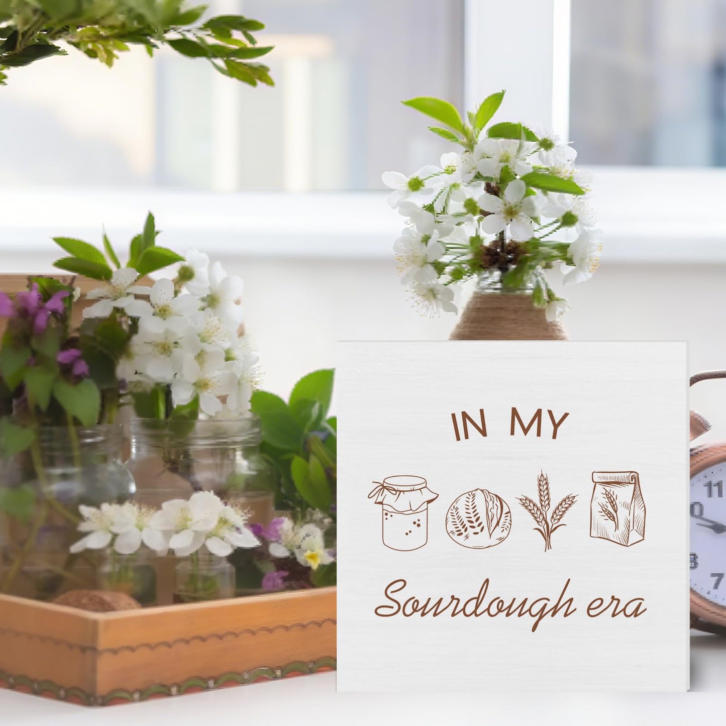 Funny Sourdough Gifts for Baking Lovers, In My Sourdough Era Kitchen Wooden Box Sign Decor, Baking Gifts for Bakers Women Men