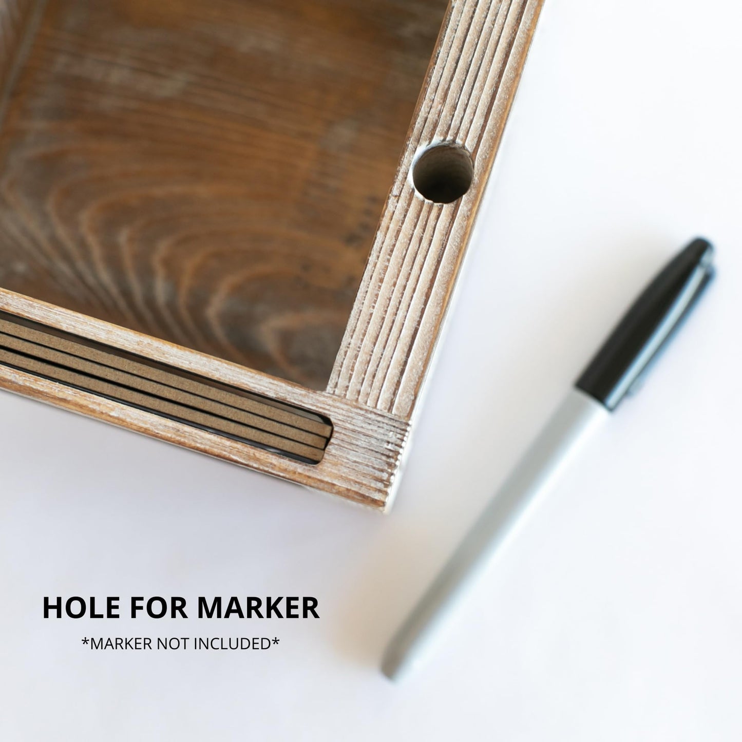Rustic Party Cup Holder With Marker Slot- Drink Caddy With Interchangeable Signs- Mark Your Cup And Drink Up-Hosting Essentials Wood Cup Dispenser- Brunch Supplies- Disposable Cup Holder Hostess Gifts