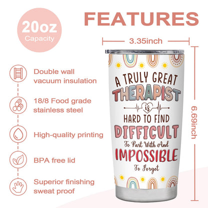 Therapist Gifts Tumbler,Respiratory Physical Speech Massage Occupational Mental Health Therapist Gifts,Therapist Office Decor,Travel Coffee Tumbler Mug 20oz