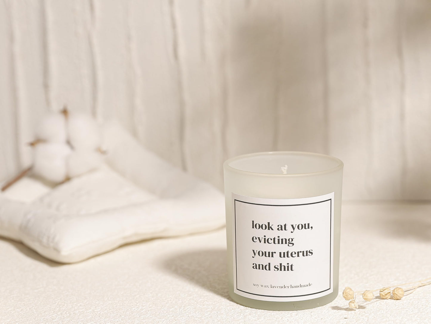 Get Well Soon Gifts for Women,mom,Grandma,Daughter,Sister,Friends,Coworkers.Look at You evicting Your Uterus Soy Candle,Hysterectomy Gift,Surgery Recovery Gifts for Friends