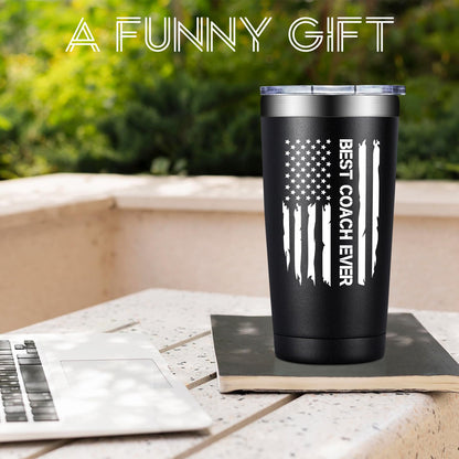 Grifarny Coach Gifts for Men, Women - Best Coach Ever Tumbler Cup 20 oz - Coaches Appreciation Gifts - Basketball, Soccer, Football, Baseball, Softball, Gymnastics, Dance, Swim, Cheer Coaches Gift