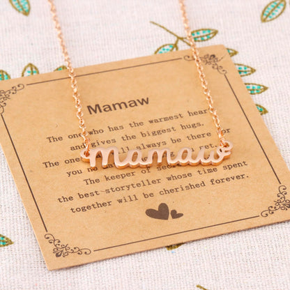 Mamaw Gifts Necklace from Grandkids for Birthday Women Best Mothers Day Jewelry Mamaw Necklace
