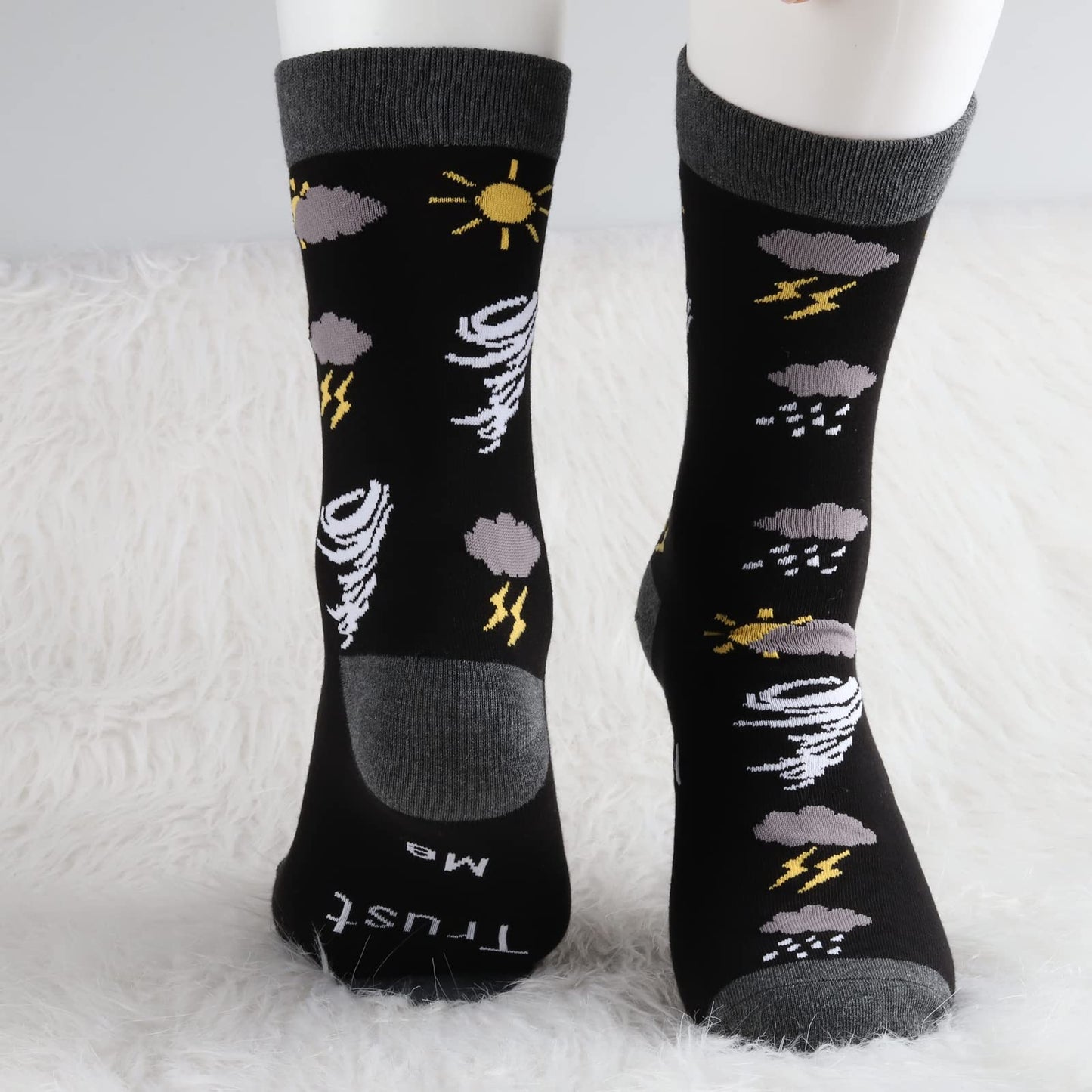 MBMSO Funny Meteorology Gifts 2 Pairs Trust Me I'm a Meteorologist Socks Gifts for Weather Lover Socks Future Weatherman Gift