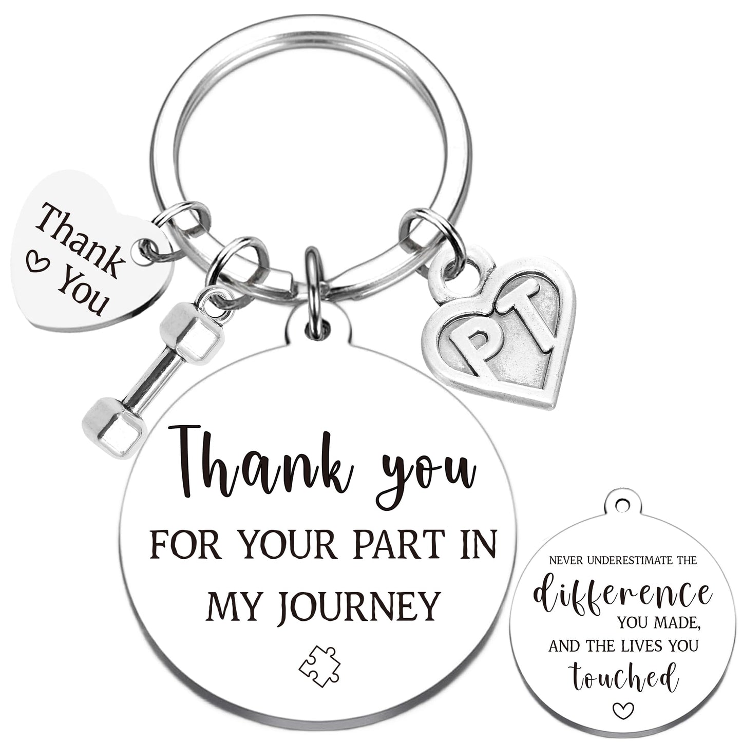 Therapist Gifts Keychain for Women Men - Thank You Gift Mental Health OT PT Respiratory Therapists for Mentor Christmas