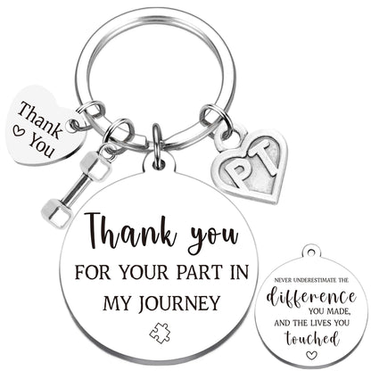 Therapist Gifts Keychain for Women Men - Thank You Gift Mental Health OT PT Respiratory Therapists for Mentor Christmas