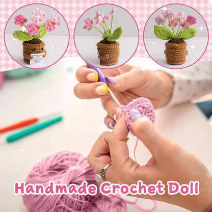 Handmade Positive Flower Crochet - Life is Tough But So are You - Inspirational Gift for Women - Thank You, Appreciation, Birthday Gift for Teacher, Mom, Friend, Coworker - Knitted Decor