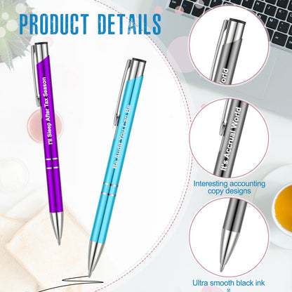 24 Pcs Funny Accountant Ballpoint Pens, Be Audit You Can Be Funny Accountant Gifts, Ballpoint Writing Pens Accounting Firm, Inspirational Gifts for Cpa Friends Women Coworkers Office Supply