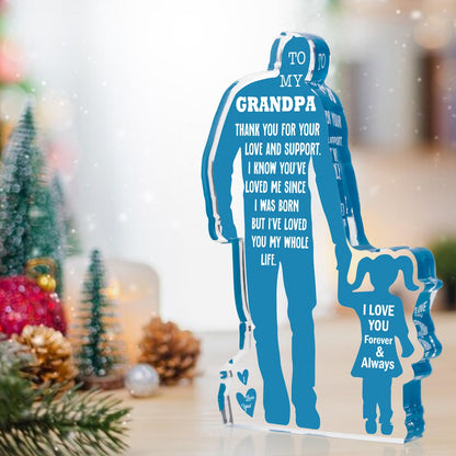 Grandpa Gifts from Granddaughter Birthday Gifts Idea for Grandfather from Granddaughter Best Grandpa Ever Gifts to My Grandpa Christmas Fathers Day Gift for Granddad Papa Acrylic Plaque Sign