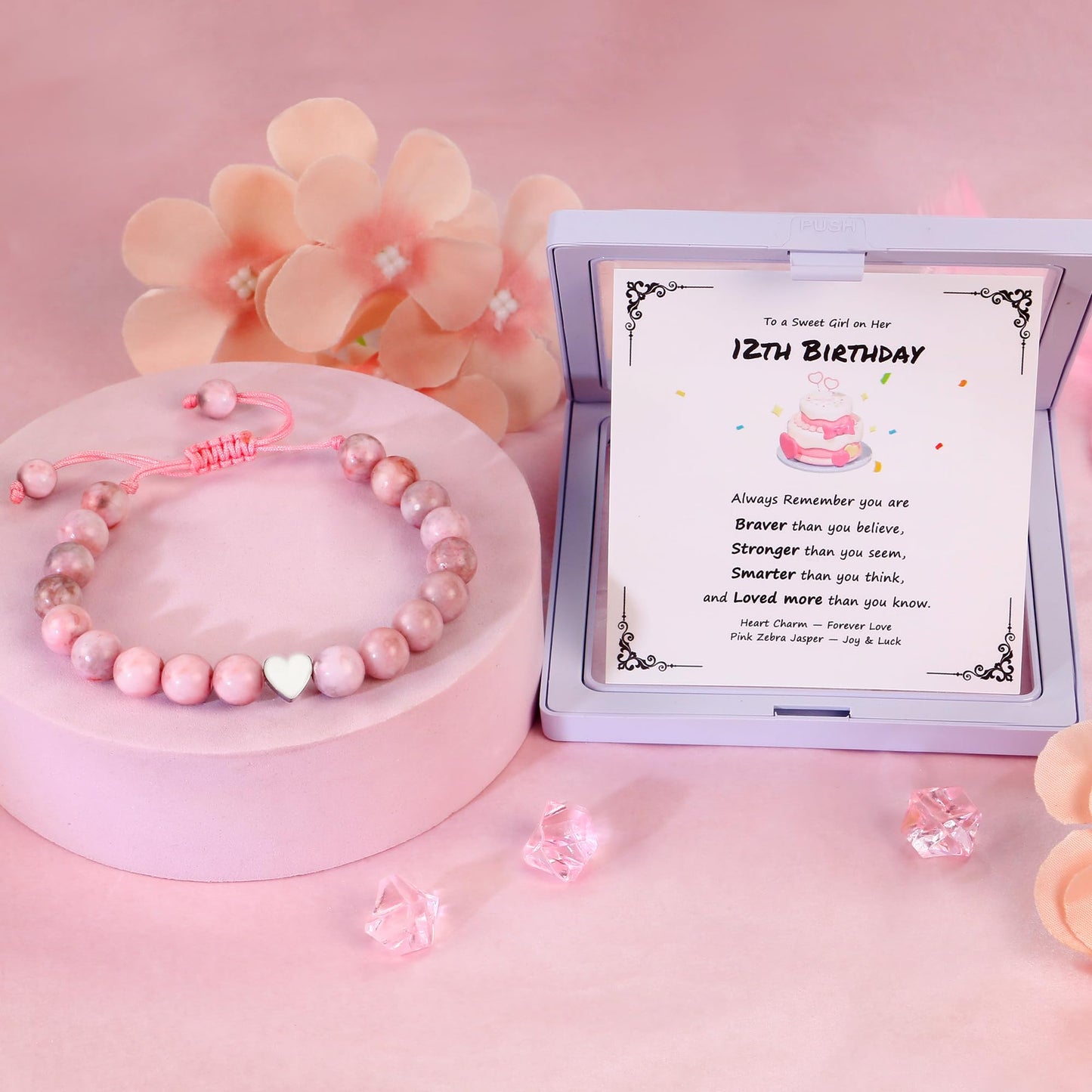 Sereney Birthday Gifts for Girls, Beaded Bracelets as 1/2 1 2 3 4 5 6 7 8 9 10 11 12 13 14 15 16 Year Old Birthday Gift, Adjustable Cross/Pearl Bracelet as Happy Birthday Gifts for Daughter
