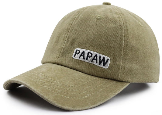 Papaw Hat for Grandpa Dad Men, Funny Adjustable Cotton Embroiderd Best Grandfather Baseball Cap