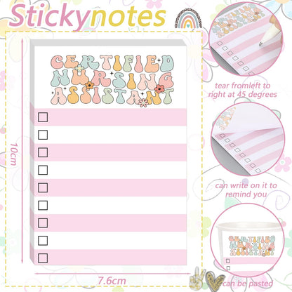 Tinlade 50 Pack CNA Week Gifts Bulk 2026 CNA Gifts Note Pads Certified Nursing Assistant Staff Appreciation Gift for Women Girls Nurse Certified Nursing Assistant Graduate Medical Student