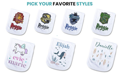 Personalized Baby Burp Cloth - Unique for Boys & Girls- Burp Cloth for Boys or Girls Newborn Gift