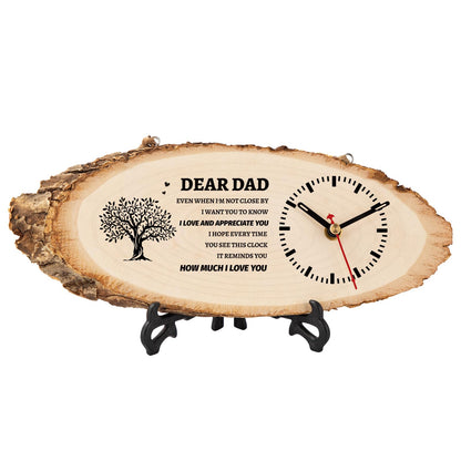 BeauGift Dad Gifts, for Dad from Daughter Son, Wooden Clock Gifts for Daddy, Birthday Gift Idea for Papa, Fathers Day Present from Child to My Dad