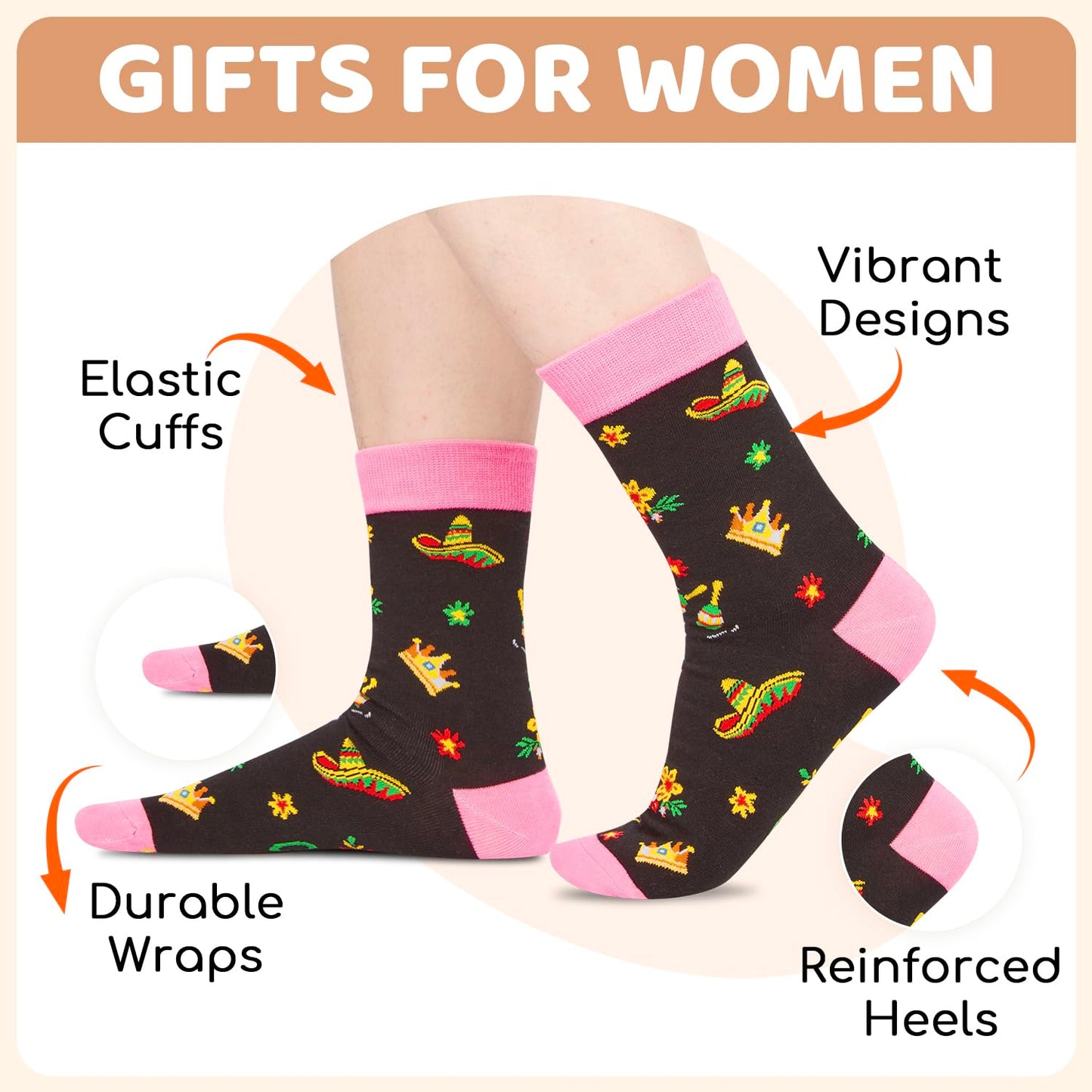 HAPPYPOP Mothers Day Gifts - Mother Daughter Sister in Law Socks, Aunt Niece Sister Socks
