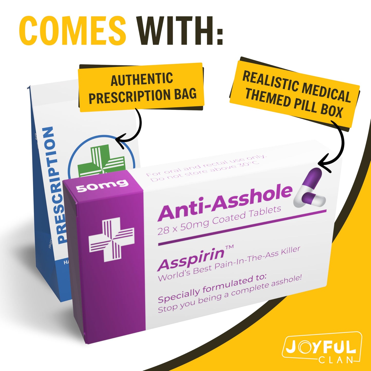 Funny Joke Pill Box Prank - Gag Gifts for Men & Women Unique Inappropriate Novelty Gift Birthday Gifts for Women Rude Silly Presents for Boyfriend Dad Uncle