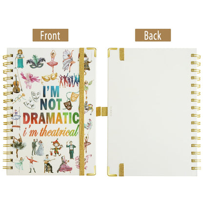 Theater Gifts Musical Theater Gifts Spiral Notebook Journal with Pen Broadway Gift Music Teachers Musicians Funny Gift for Kids Drama Student Directors Actors Graduation Birthday