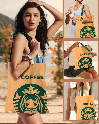 Miss Adola Aesthetic Canvas Tote Bag - Reusable Shoulder Tote Bag for Women Lady Casual Vacation, Shopping, Work, Gym