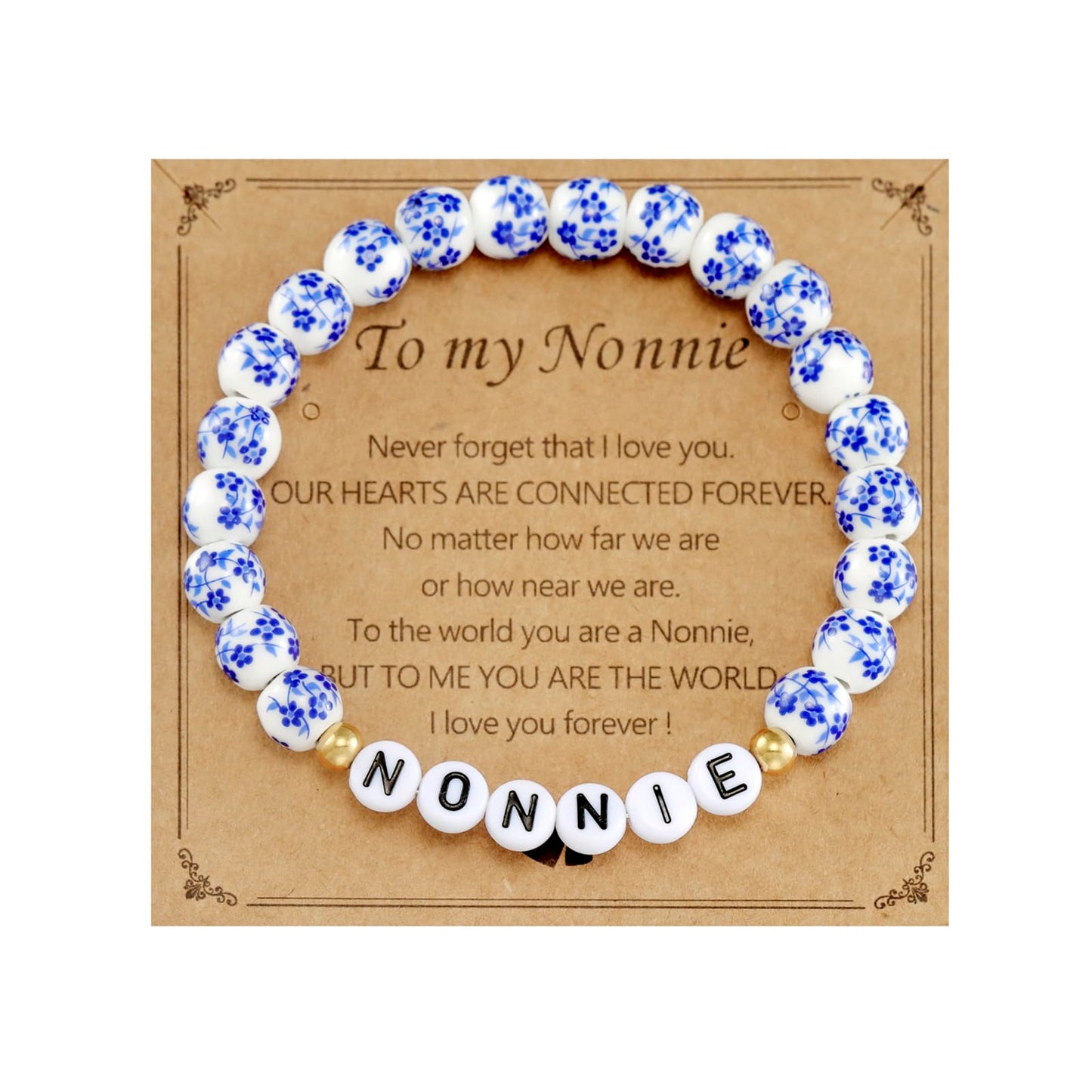 HUTIMY Gifts for Nonnie Bracelet Women Grandma Customized Birthday Items Jewelry Best Nonnie Ever
