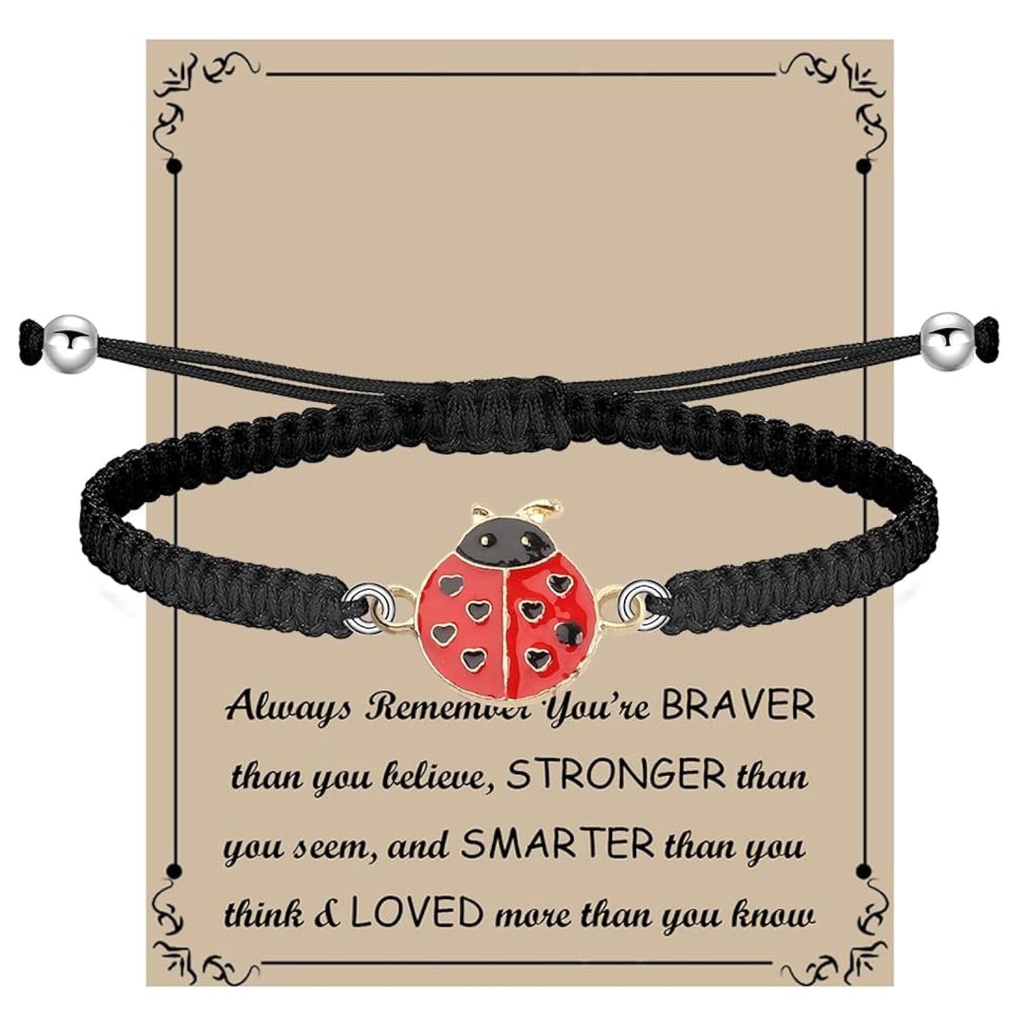 BNQL Ladybug Bracelets Gifts for Women Girls Ladybug Charm Bracelet Ladybug Jewelry Inspiration Ladybug Gifts Ladybug Lover Gifts