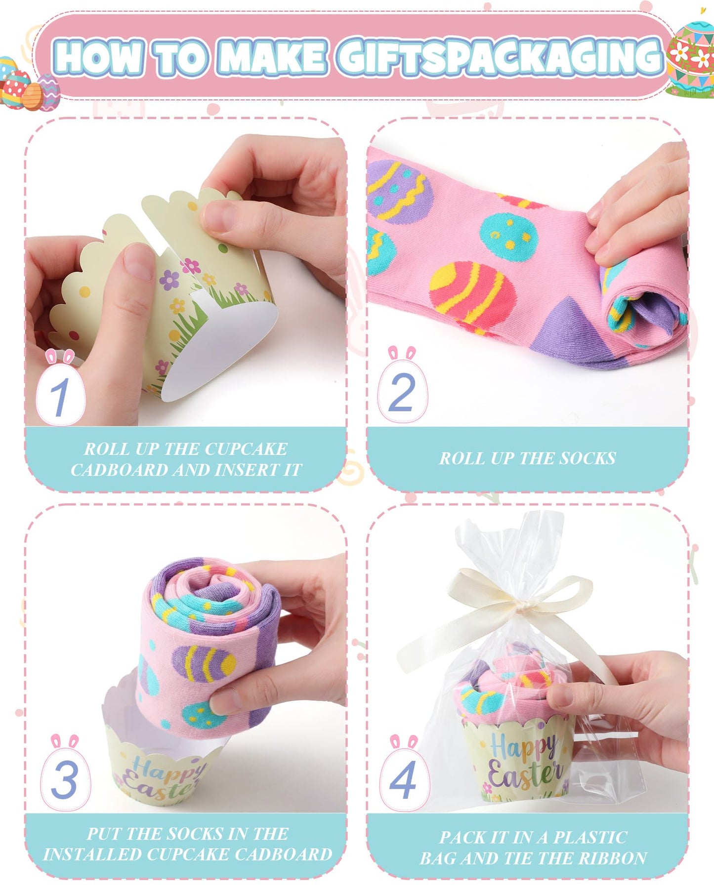 16 Pairs Graduation Cupcake Socks for Graduates Crew Cotton Socks Gift Bulk for Graduation Basket Stuffers