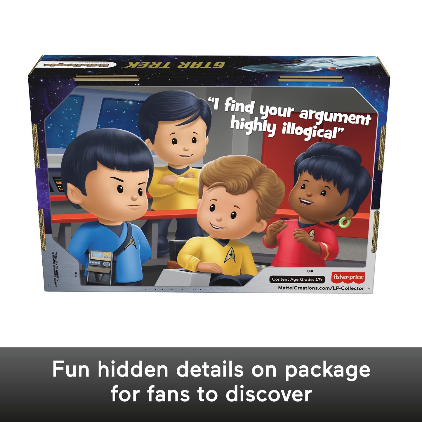 Little People Collector Star Trek TV Series Special Edition Set for Adults & Fans, 4 Figures in Display Package