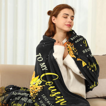 Cousin Gifts for Women - Cousins Gifts - Gifts for Cousins Female - Cousin Birthday Gifts for Women - Best Cousin Gifts - to My Cousin Gifts - Best Cousin Ever Throw Blanket 60x50 Inch