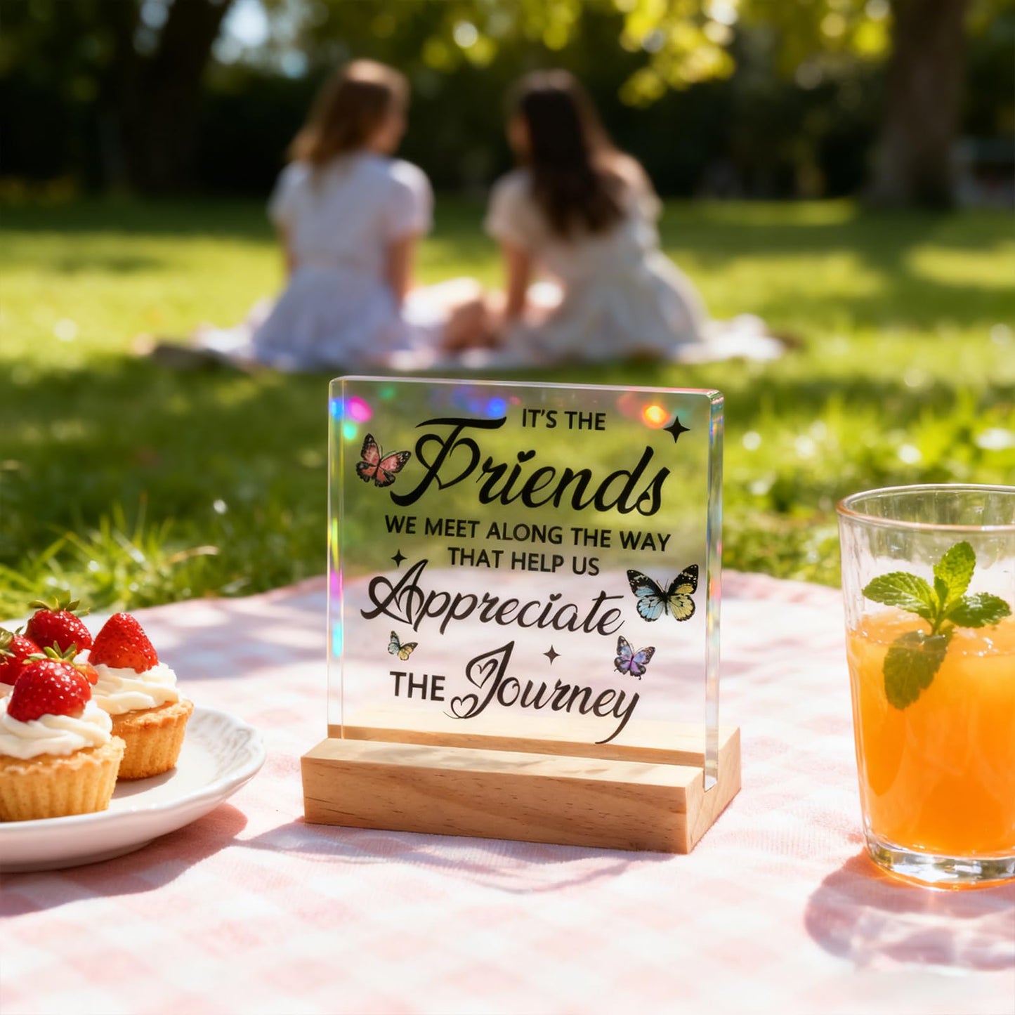 New Friendship Gifts for Women Birthday Gift for Friends Female Women Inspirational Encouragement Desk Decor for Friend Long Distance Friendship Gift