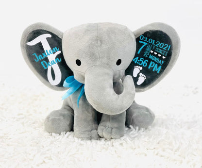 Personalized Keepsake, Stuffed Animal, Newborn, Birth Announcement Stuffed Animal,
