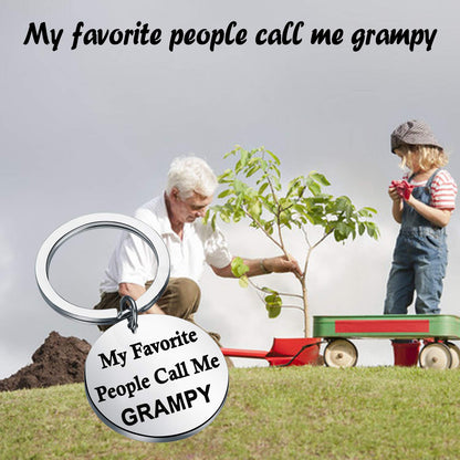 Father's Day gift Grampy Gift My Favorite People Call Me Grampy Keychain Grandpa Gift Grandfather Gift