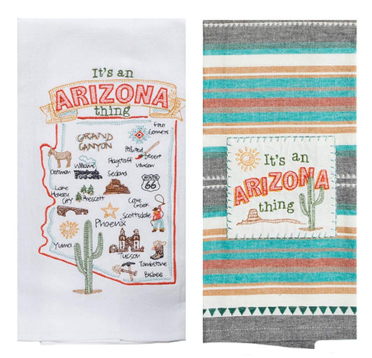 2 Piece Kay Dee Designs Home State of Arizona Embroidered Kitchen Towel Bundle