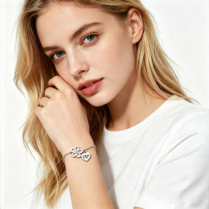 Choose The Right Bracelet-CTR Heart & Floral Pendant Latter Day Saints Jewelry Gift with Card for Women, LDS baptism Gifts