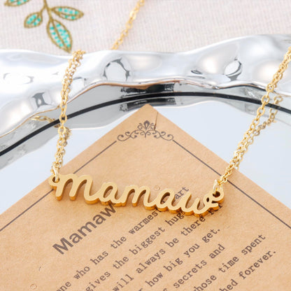 Mamaw Gifts from Grandkids Grandson Granddaughter Wedding Birthday Jewelry Women Mamaw Necklace